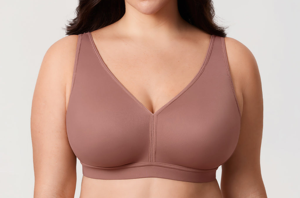 Women's Full Coverage Wireless Unlined Bra Rose Purple