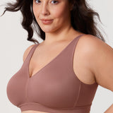 Women's Full Coverage Wireless Unlined Bra Rose Purple