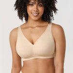 Women's Full Coverage Wireless Unlined Bra Rose White