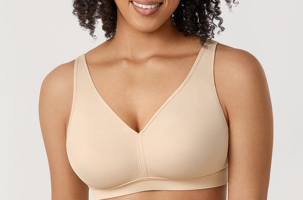 Women's Full Coverage Wireless Unlined Bra Rose White