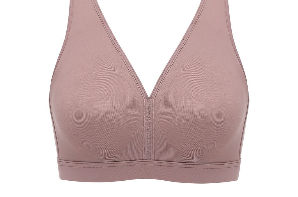 Women's Full Coverage Wireless Unlined Bra Gravel Beige