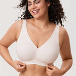 Women's Full Coverage Wireless Unlined Bra Rose White