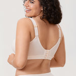 Women's Full Coverage Wireless Unlined Bra Rose White