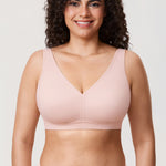 Women's Full Coverage Wireless Unlined Bra Rose Purple