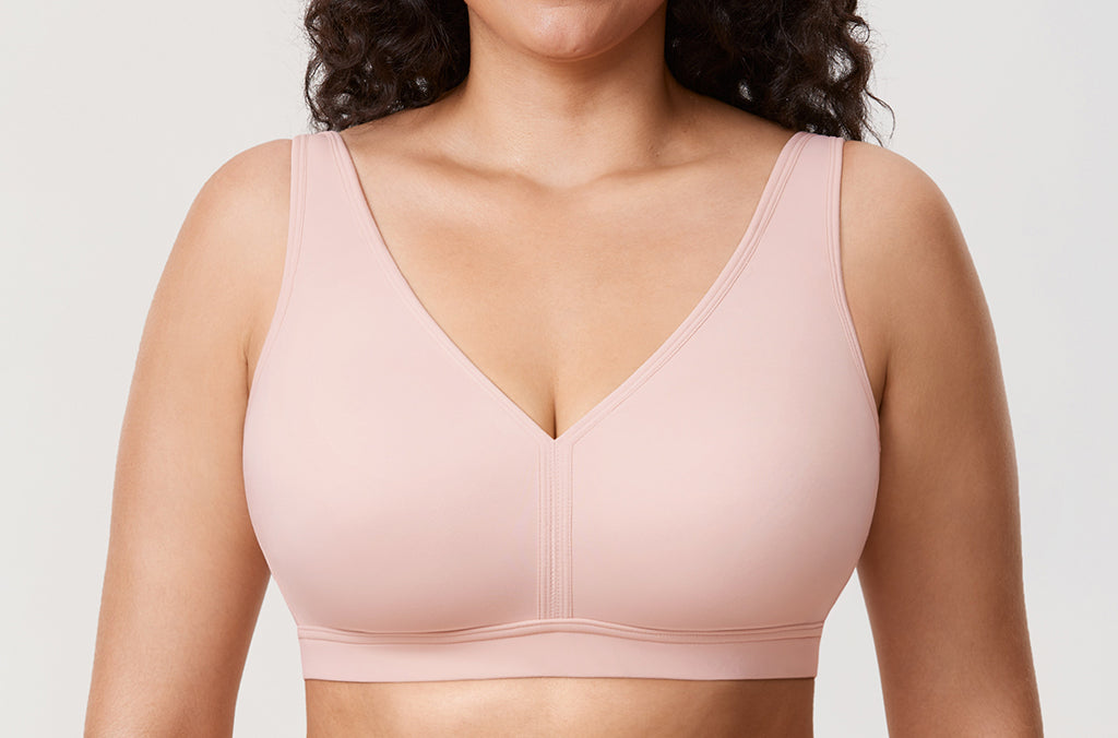 Women's Full Coverage Wireless Unlined Bra Rose Purple