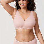 Women's Full Coverage Wireless Unlined Bra Rose Purple