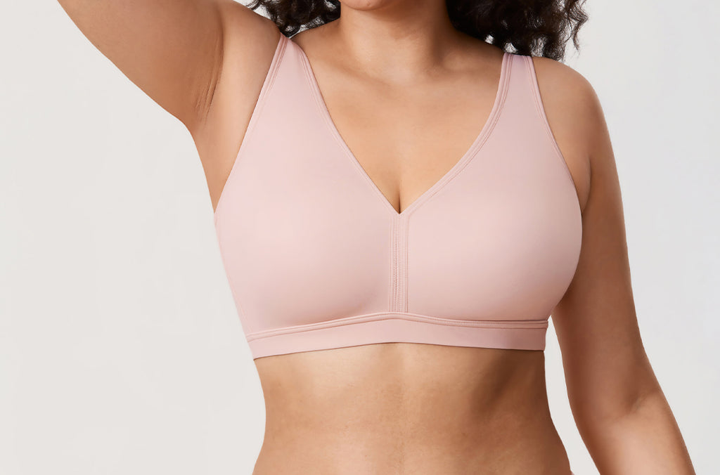 Women's Full Coverage Wireless Unlined Bra Rose Purple