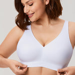 Women's Full Coverage Wireless Unlined Bra Rose White