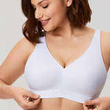 Women's Full Coverage Wireless Unlined Bra Rose White