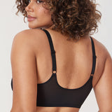 Women's Vintage Lace Front Closure Bra Black