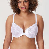 Women's Vintage Lace Front Closure Bra White