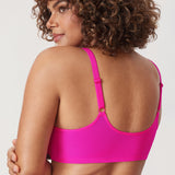 Women's Vintage Lace Front Closure Bra Glitter Pink