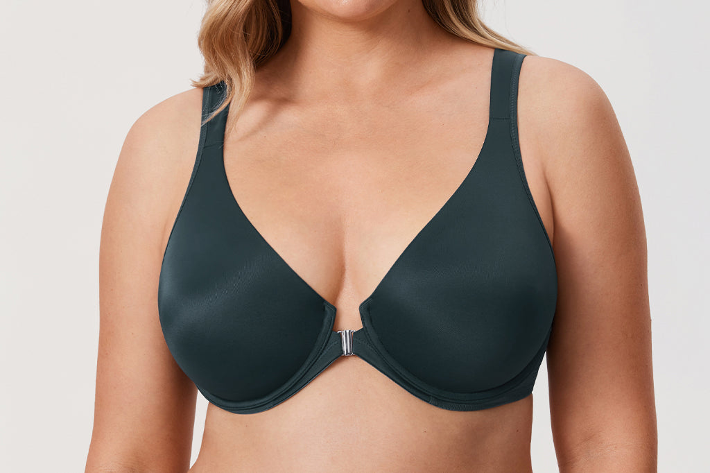 Women's Plunge Back Posture Bra Black