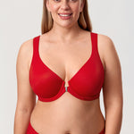 Women's Plunge Back Posture Bra Lipstick Red