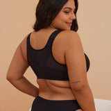 Women's Plunge Back Posture Bra Black