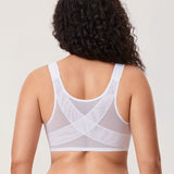 Women's Plunge Back Posture Bra White