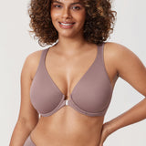Women's Plunge Back Posture Bra Gravel Beige