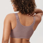 Women's Plunge Back Posture Bra Gravel Beige