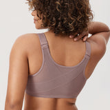 Women's Plunge Back Posture Bra Gravel Beige