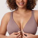 Women's Plunge Back Posture Bra Gravel Beige