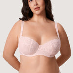 Women's Vintage Lace Balconette Bra White