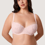 Women's Vintage Lace Balconette Bra White