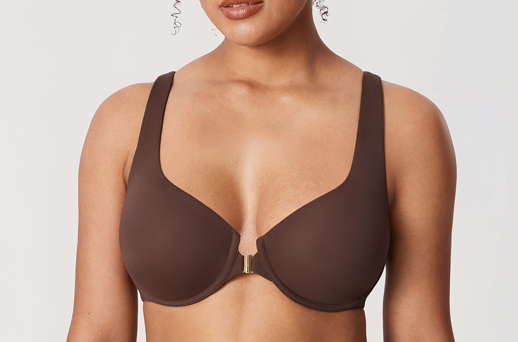 Women's Silky Smooth Front Closure Bra Beige