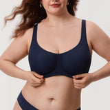 Women's Supportive Full Coverage Bra Glaze Purple