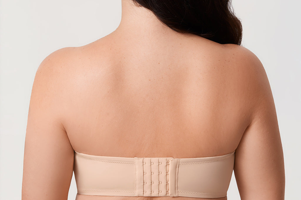 Women's Supportive Unlined Strapless Bra Beige