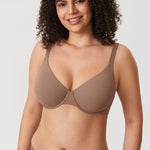 Women's Everyday Plunge Underwire Bra Brown Purple