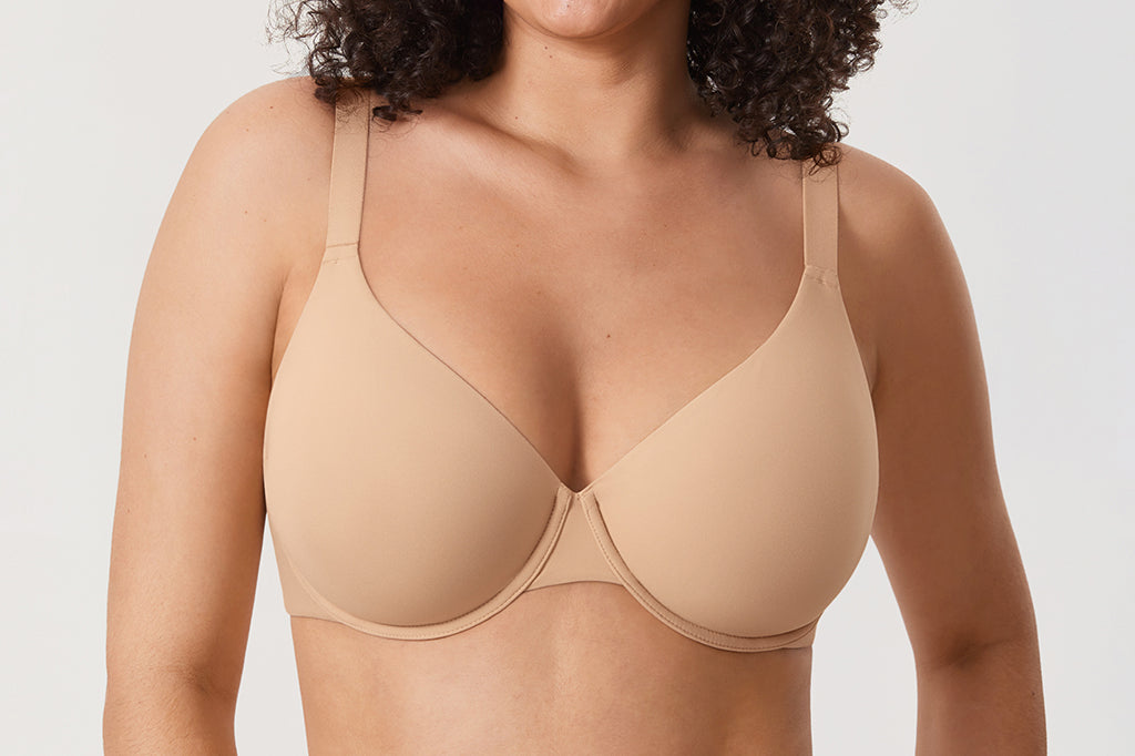 Women's Everyday Plunge Underwire Bra Warm Beige