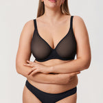 Women's Sheer Mesh Full Coverage Bra Brown Purple