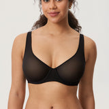 Women's Underwire Mesh Bra Black