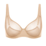 Women's Underwire Mesh Bra Beige