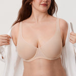 Women's Underwire Mesh Bra Beige