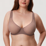 Women's Underwire Mesh Bra Brown Purple