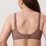Women's Underwire Mesh Bra Brown Purple