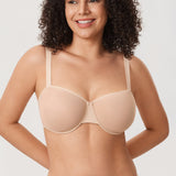 Women's Sheer Mesh Balconette Bra Sargasso