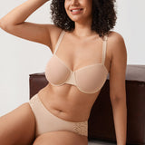 Women's Sheer Mesh Balconette Bra Sargasso
