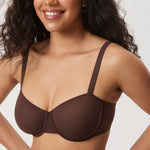 Women's Sheer Mesh Balconette Bra Sargasso