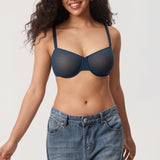 Women's Sheer Mesh Balconette Bra Sargasso