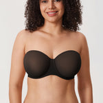 Women's Mesh Unlined Strapless Bra Barely Buff