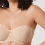 Women's Mesh Unlined Strapless Bra Barely Buff