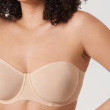 Women's Mesh Unlined Strapless Bra Barely Buff