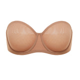Women's Mesh Unlined Strapless Bra Barely Buff