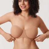 Women's Mesh Unlined Strapless Bra Barely Buff