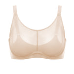 Women's Mesh Monowire Full Coverage Bra - Underwire & Unlined Beige