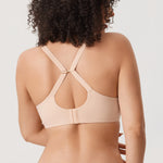 Women's Convertible X-Back Front Closure Bra - Underwire/Unlined/Racerback Beige