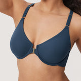 Women's Convertible X-Back Front Closure Bra - Underwire/Unlined/Racerback Sargasso