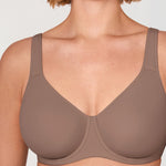 Women's Everyday Full Coverage Underwire Bra Brown Purple